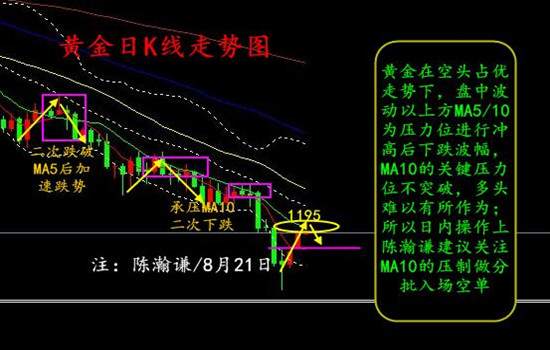 陈瀚谦：美元跌势支撑黄金反弹，1195将多空一搏